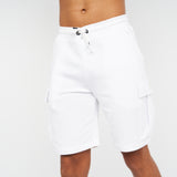Aurelio Cargo Shorts White