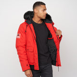 Emarnos Hooded Bomber Jacket Red